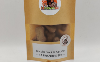 Biscuits bio a la sardine pour chien