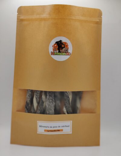 Bâtonnets de Peau Cabillaud pour Chiens et chats