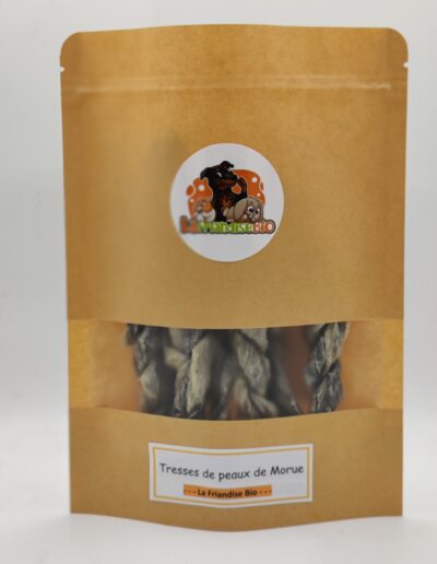 Tresses de Peau de Cabillaud pour Chiens et Chats