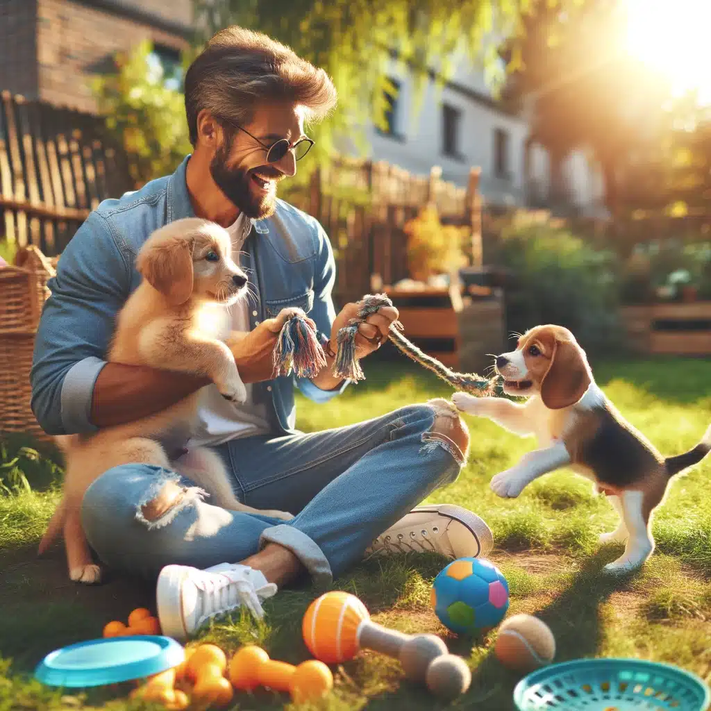 Un chiot a besoin de beaucoup d’exercices physiques pour assurer sa croissance et son bien-être